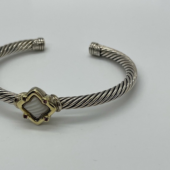 David Yurman Vintage Quatrefoil 5mm bracelet with gold - Picture 2 of 9